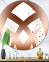 Rose Gold Geo - Glam Mirror - Oval or Round Wall Mirror