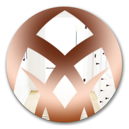 Rose Gold Geo - Glam Mirror - Oval or Round Wall Mirror