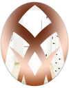 Rose Gold Geo - Glam Mirror - Oval or Round Wall Mirror