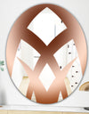 Rose Gold Geo - Glam Mirror - Oval or Round Wall Mirror