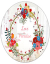 Love Is Paradise - Farmhouse Mirror - Oval or Round Vanity Mirror