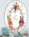 Love Is Paradise - Farmhouse Mirror - Oval or Round Vanity Mirror