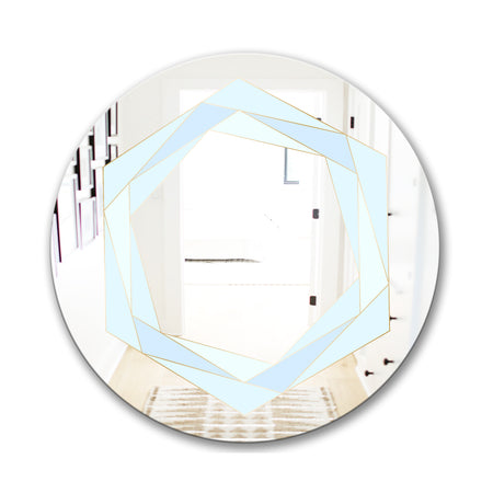 Triangular Spacy Spheres 2 - Mid-Century Mirror - Oval or Round Wall Mirror