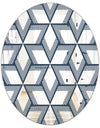 Rhombus Pattern - Mid-Century Mirror - Oval or Round Wall Mirror