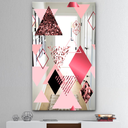 Triangular Spacy Spheres 3 - Mid-Century Mirror - Large Wall Mirror