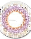 Purple and Orange Mandala - Traditional Mirror - Round Wall Mirror