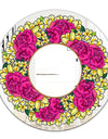 Purple and Yellow Flowers - Cabin and Lodge Mirror - Oval or Round Wall Mirror