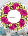 Purple and Yellow Flowers - Cabin and Lodge Mirror - Oval or Round Wall Mirror