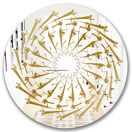Gold Flashes - Glam Mirror - Round Wall Mirror