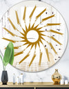 Gold Sunburst I - Glam Mirror - Oval or Round Wall Mirror