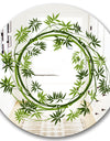 Circle Of Bamboo Plants - Cabin and Lodge Mirror - Oval or Round Decorative Mirror