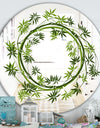 Circle Of Bamboo Plants - Cabin and Lodge Mirror - Oval or Round Decorative Mirror