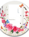 Butterflys and Flowers - Cabin and Lodge Mirror - Oval or Round Wall Mirror