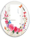 Butterflys and Flowers - Cabin and Lodge Mirror - Oval or Round Wall Mirror