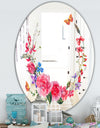 Butterflys and Flowers - Cabin and Lodge Mirror - Oval or Round Wall Mirror