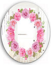 Baby Pink Flowers - Cabin and Lodge Mirror - Oval or Round Wall Mirror