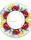 Pink Yellow and Blue - Cabin and Lodge Mirror - Oval or Round Wall Mirror