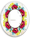 Pink Yellow and Blue - Cabin and Lodge Mirror - Oval or Round Wall Mirror