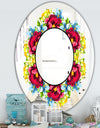 Pink Yellow and Blue - Cabin and Lodge Mirror - Oval or Round Wall Mirror