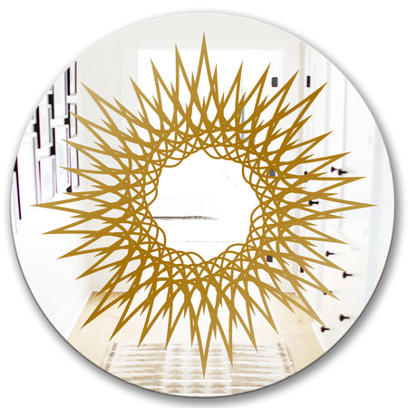 Gold Geometric Series - Glam Mirror - Oval or Round Wall Mirror