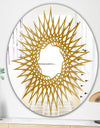 Gold Geometric Series - Glam Mirror - Oval or Round Wall Mirror