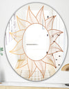 Plant Flare With Mandala - Glam Mirror - Oval or Round Wall Mirror