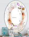 Sale With Flowers - Farmhouse Mirror - Oval or Round Wall Mirror