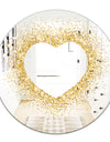 Golden Glitter Heart - Glam Mirror - Oval or Round Accent or Vanity Mirror