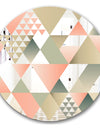 Tropical Mood Pink 1 - Mid-Century Mirror - Oval or Round Wall Mirror