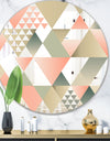 Tropical Mood Pink 1 - Mid-Century Mirror - Oval or Round Wall Mirror