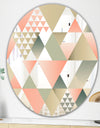 Tropical Mood Pink 1 - Mid-Century Mirror - Oval or Round Wall Mirror