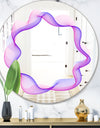 Abstract Round Purple - Modern Mirror - Contemporary Oval or Round Wall Mirror