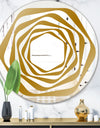 Geometric Mandala In Gold and White - Glam Mirror - Oval or Round Wall Mirror