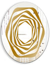 Geometric Mandala In Gold and White - Glam Mirror - Oval or Round Wall Mirror