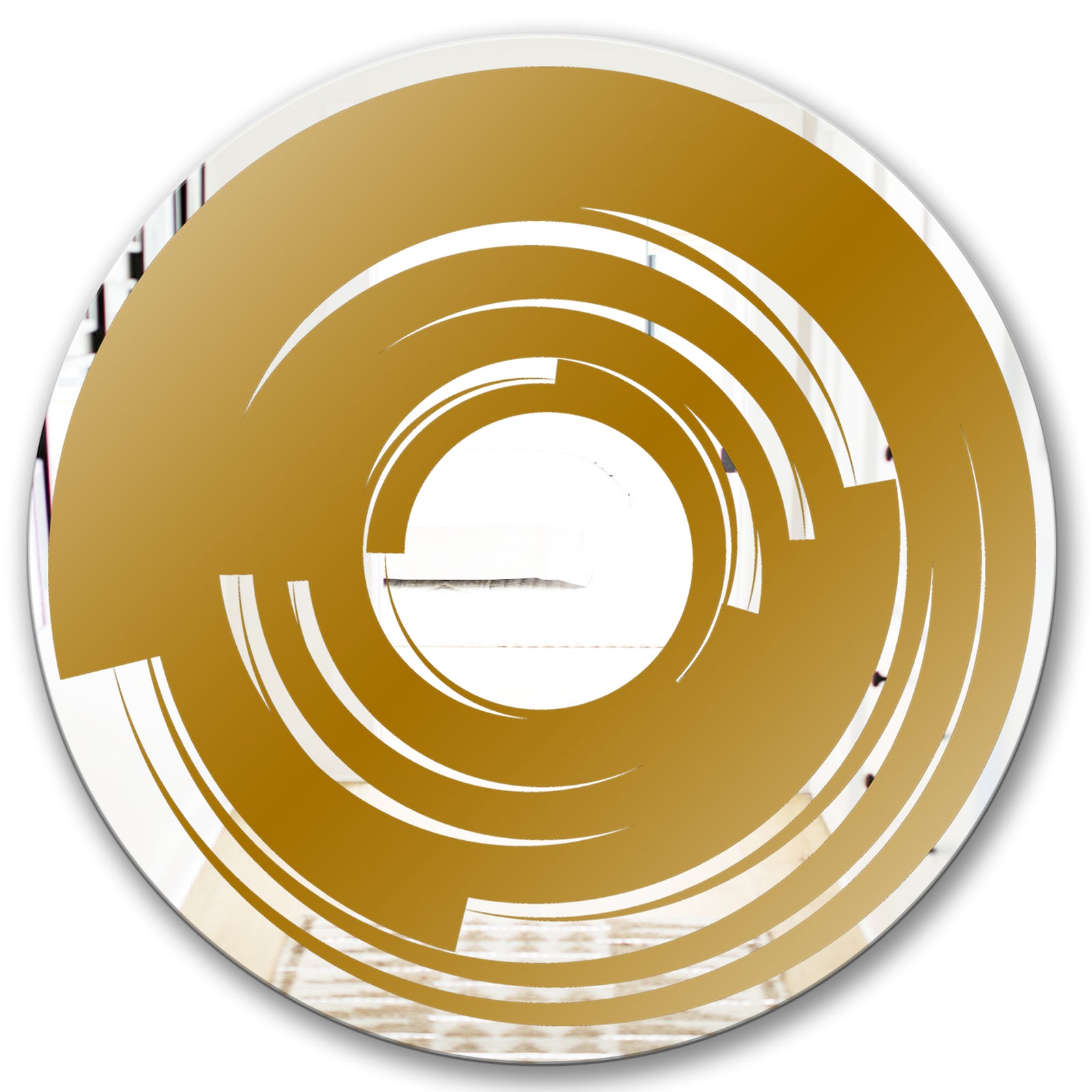 Golden Vortex - Glam Mirror - Oval or Round Wall Mirror