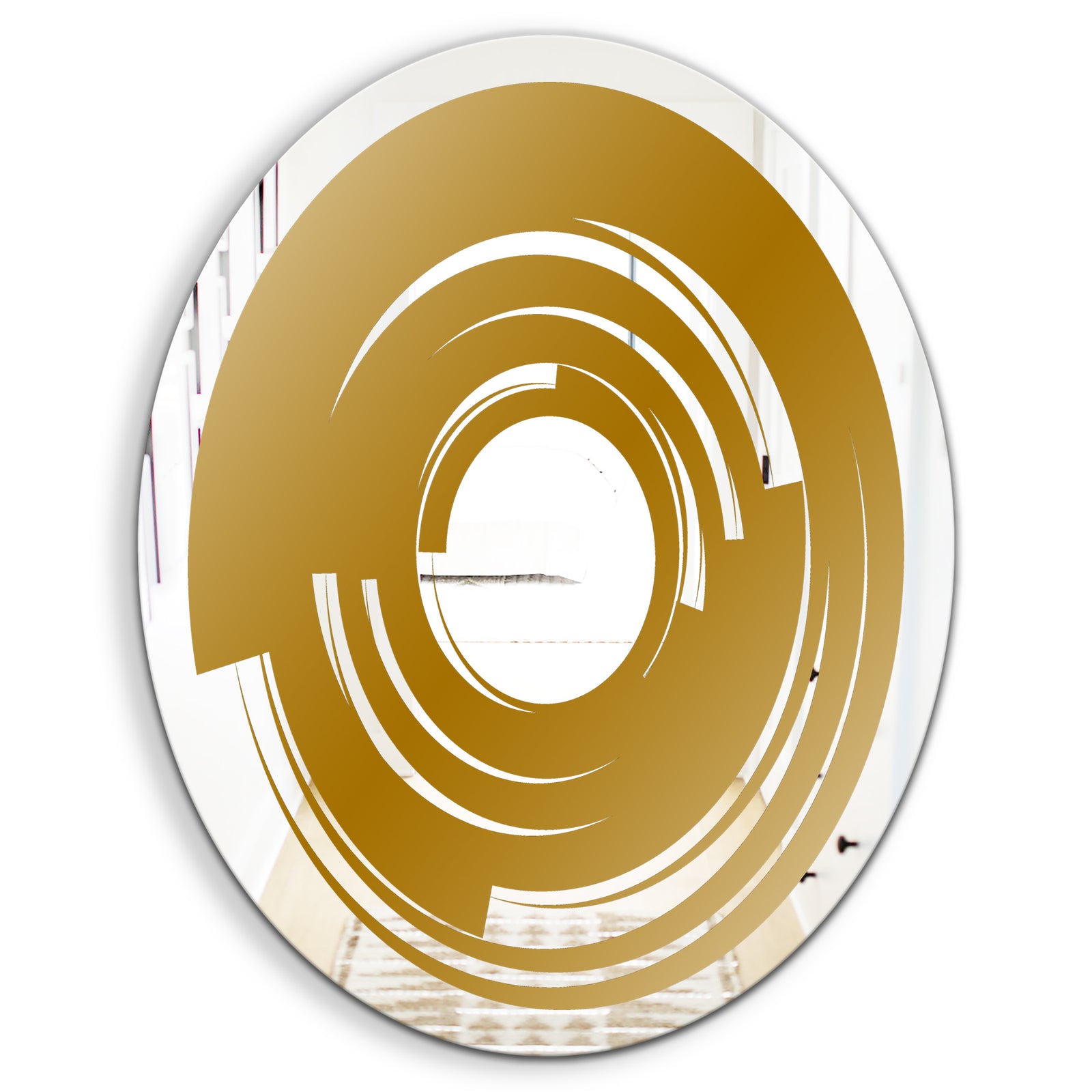 Golden Vortex - Glam Mirror - Oval or Round Wall Mirror