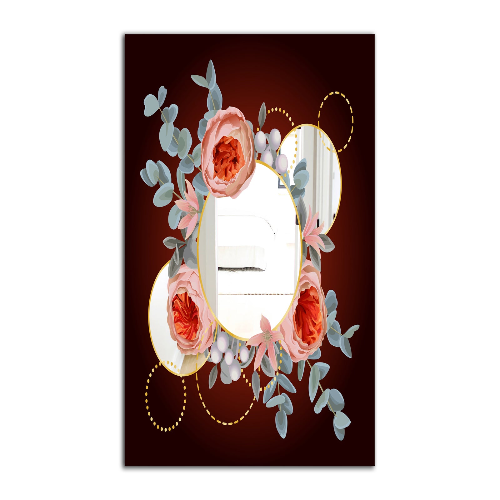 Floral Rings - Traditional Mirror - Large Wall Mirror
