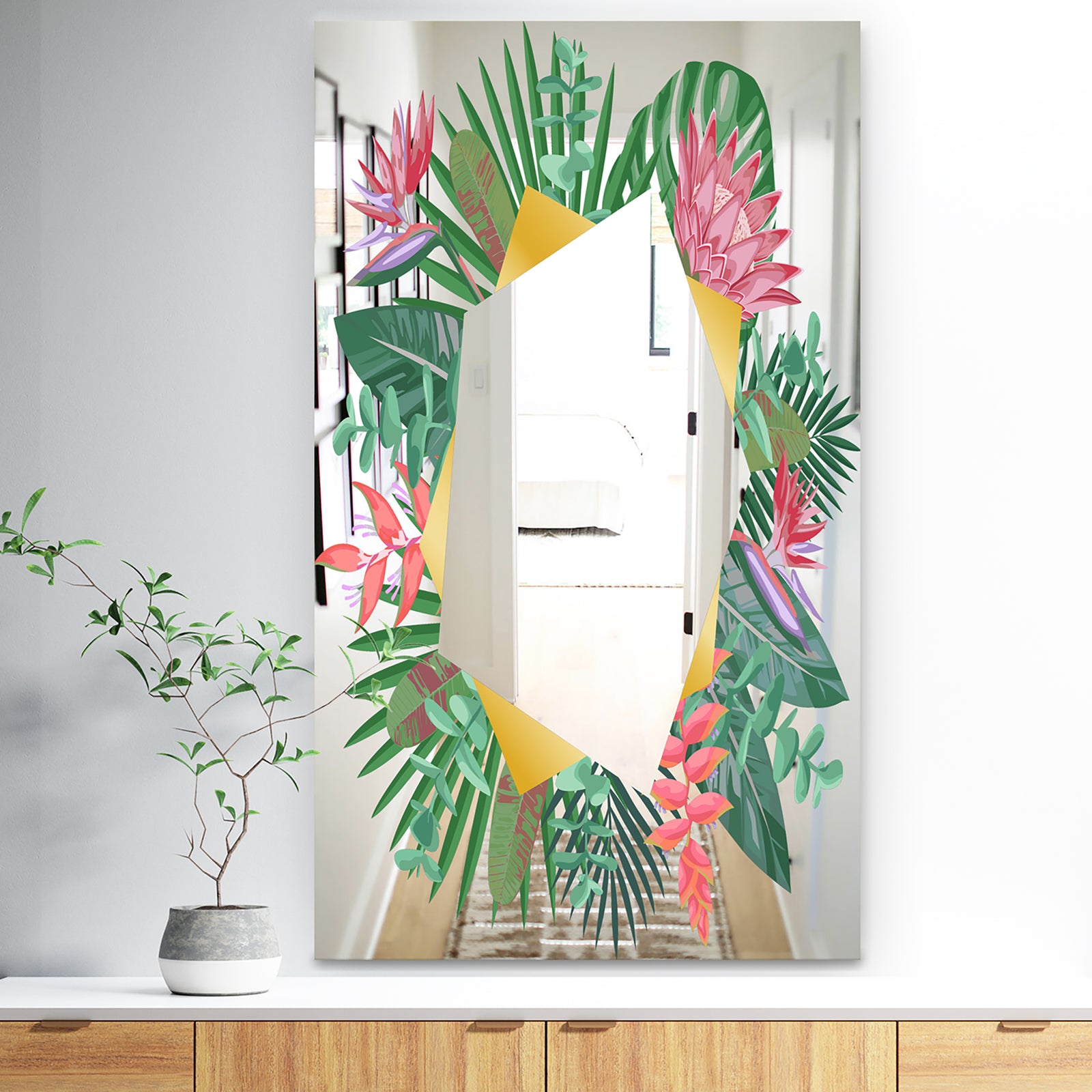 Efflorescent Gold Abundance 1 - Traditional Mirror - Large Wall Mirror