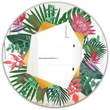 Efflorescent Gold Abundance 1 - Traditional Mirror - Oval or Round Wall Mirror