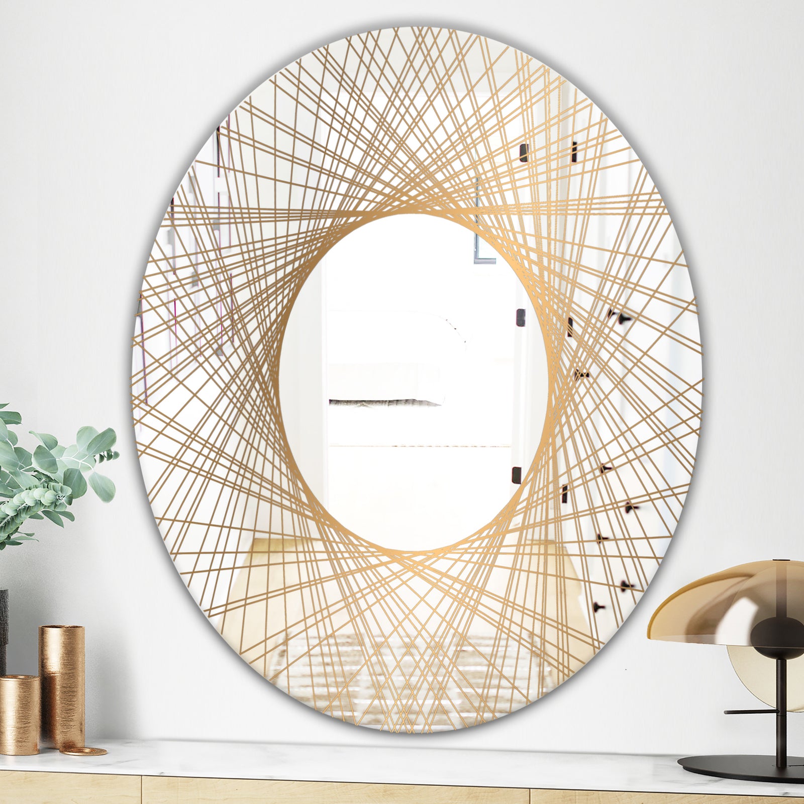 Capital Gold Essential 6 - Glam Accent or Vanity Mirror - Oval or Round Vanity Mirror