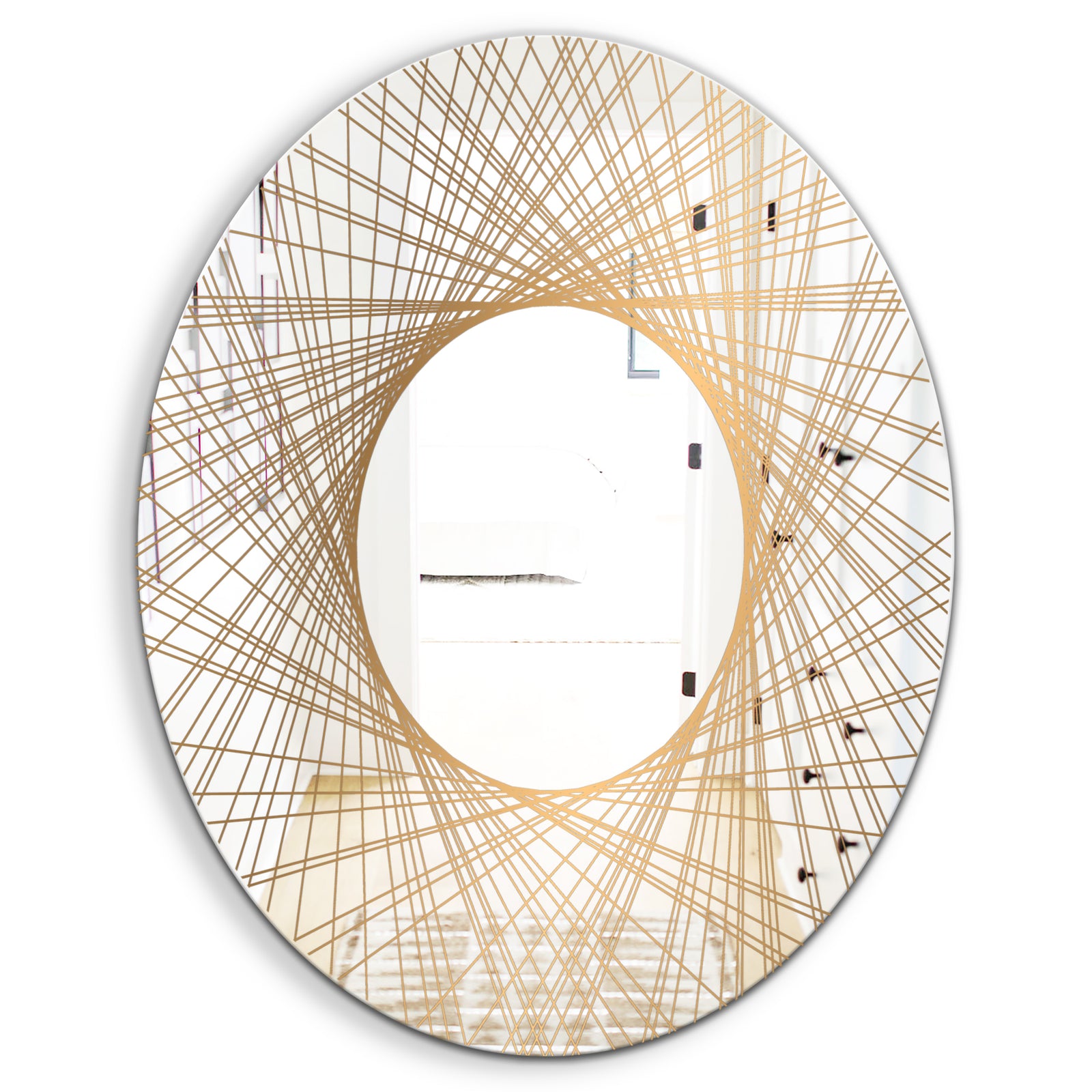 Capital Gold Essential 6 - Glam Accent or Vanity Mirror - Oval or Round Vanity Mirror