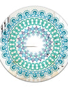 Blue Mandala - Bohemian and Eclectic Mirror - Oval or Round Wall Mirror