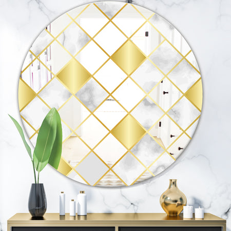 Capital Gold Diamond 2 - Mid-Century Mirror - Oval or Round Wall Mirror