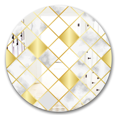 Capital Gold Diamond 2 - Mid-Century Mirror - Oval or Round Wall Mirror