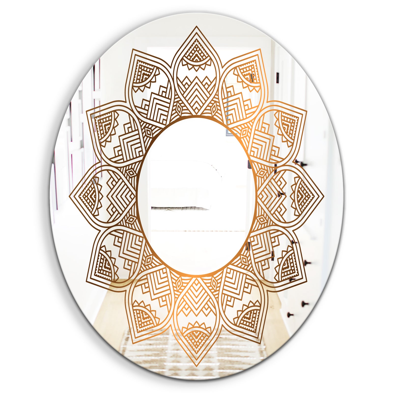 Luxury Light Mandala - Glam Mirror - Oval or Round Accent or Vanity Mirror