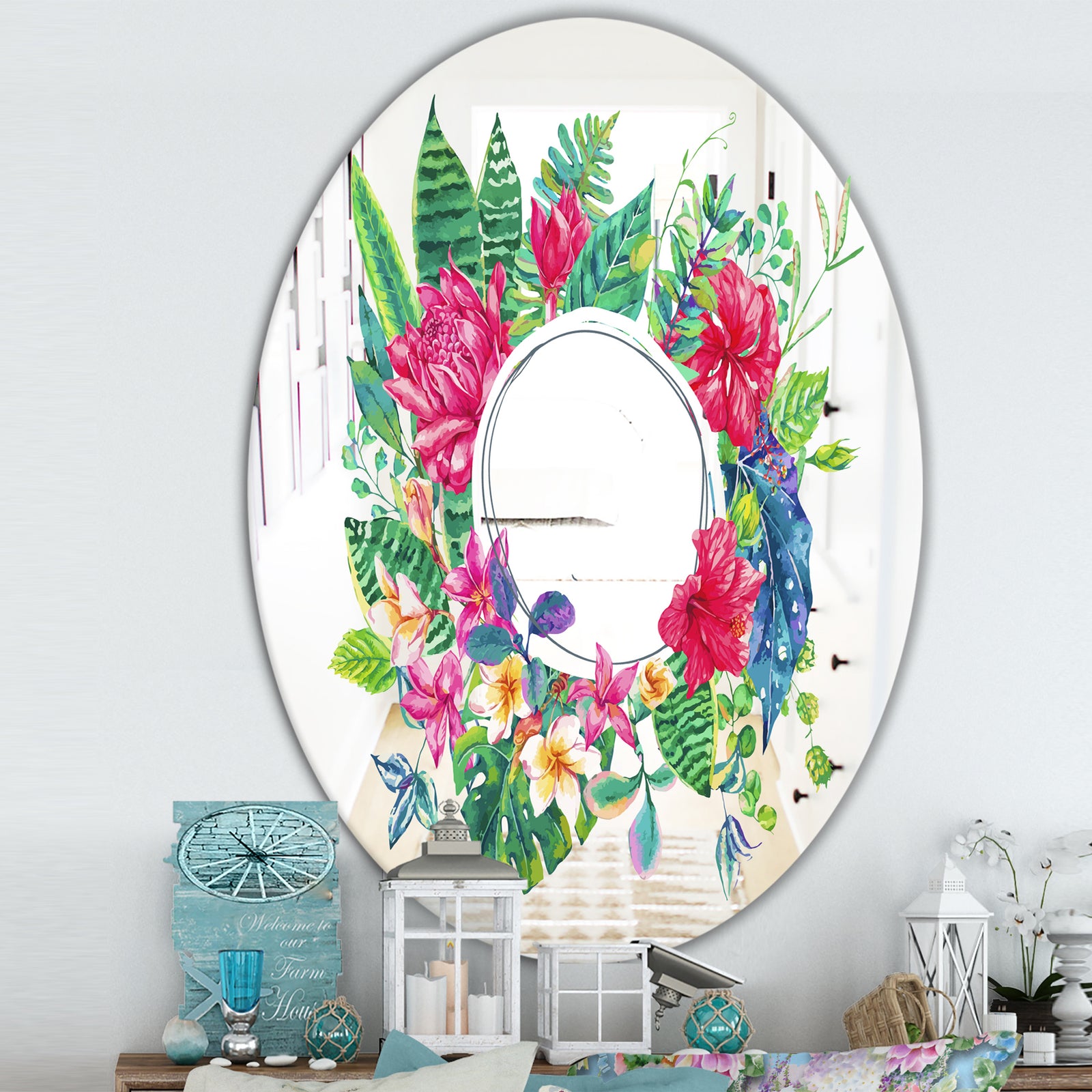 Garland Sweet 7 - Cabin and Lodge Mirror - Oval or Round Wall Mirror
