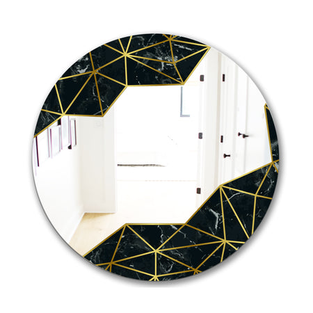 Silver Orchid Borella 'Capital Gold Sleek 11-inch Round Mirror