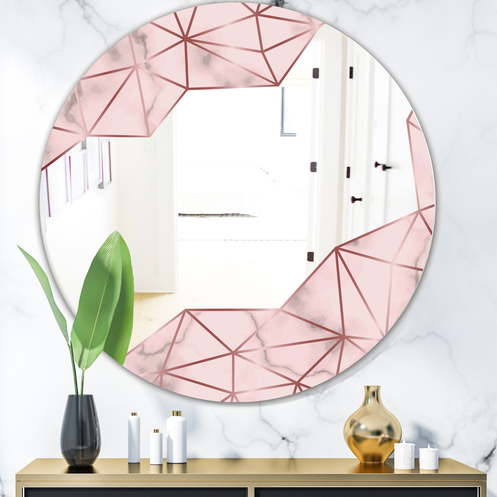Capital Gold Sleek 12 - Glam Mirror - Oval or Round Wall Mirror