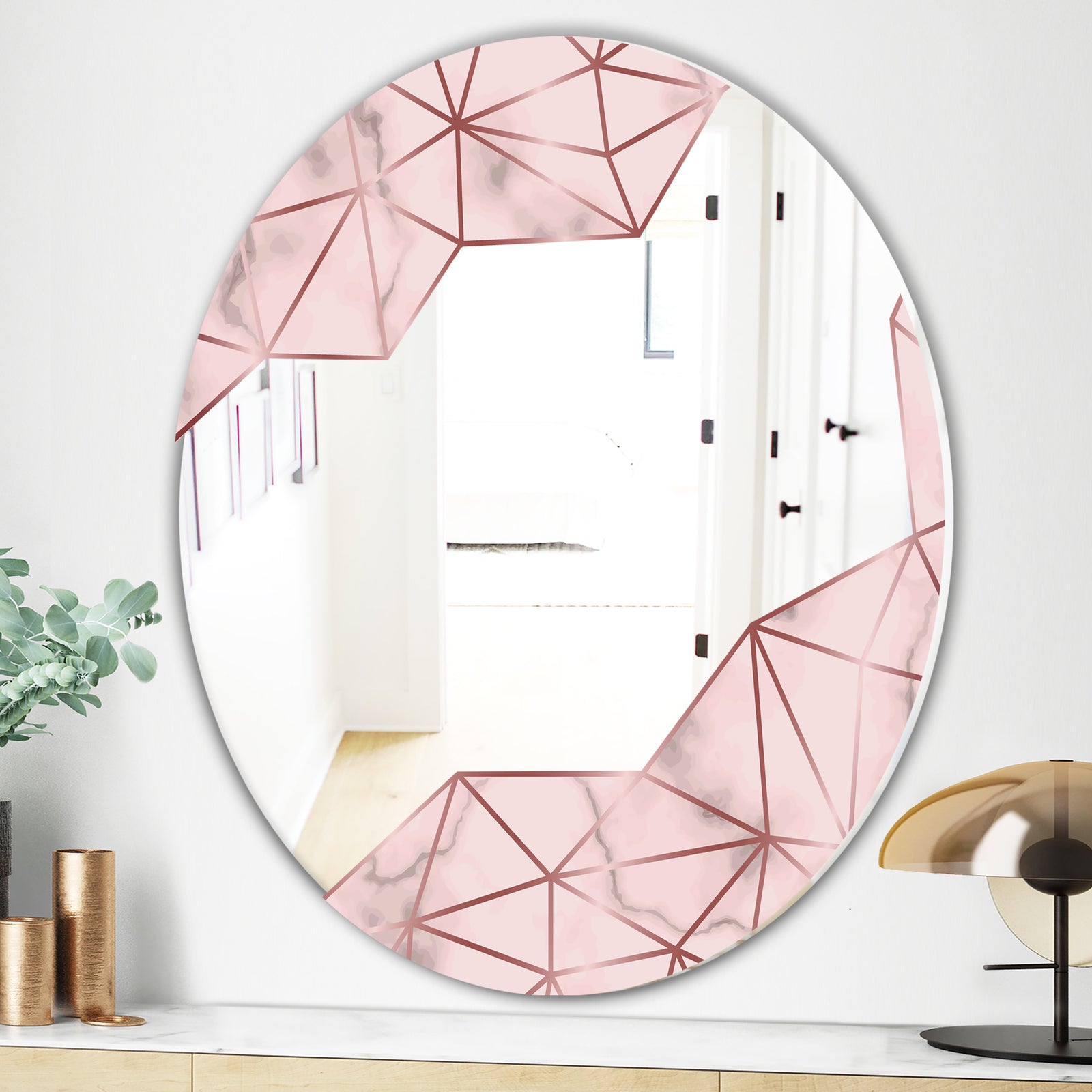 Capital Gold Sleek 12 - Glam Mirror - Oval or Round Wall Mirror