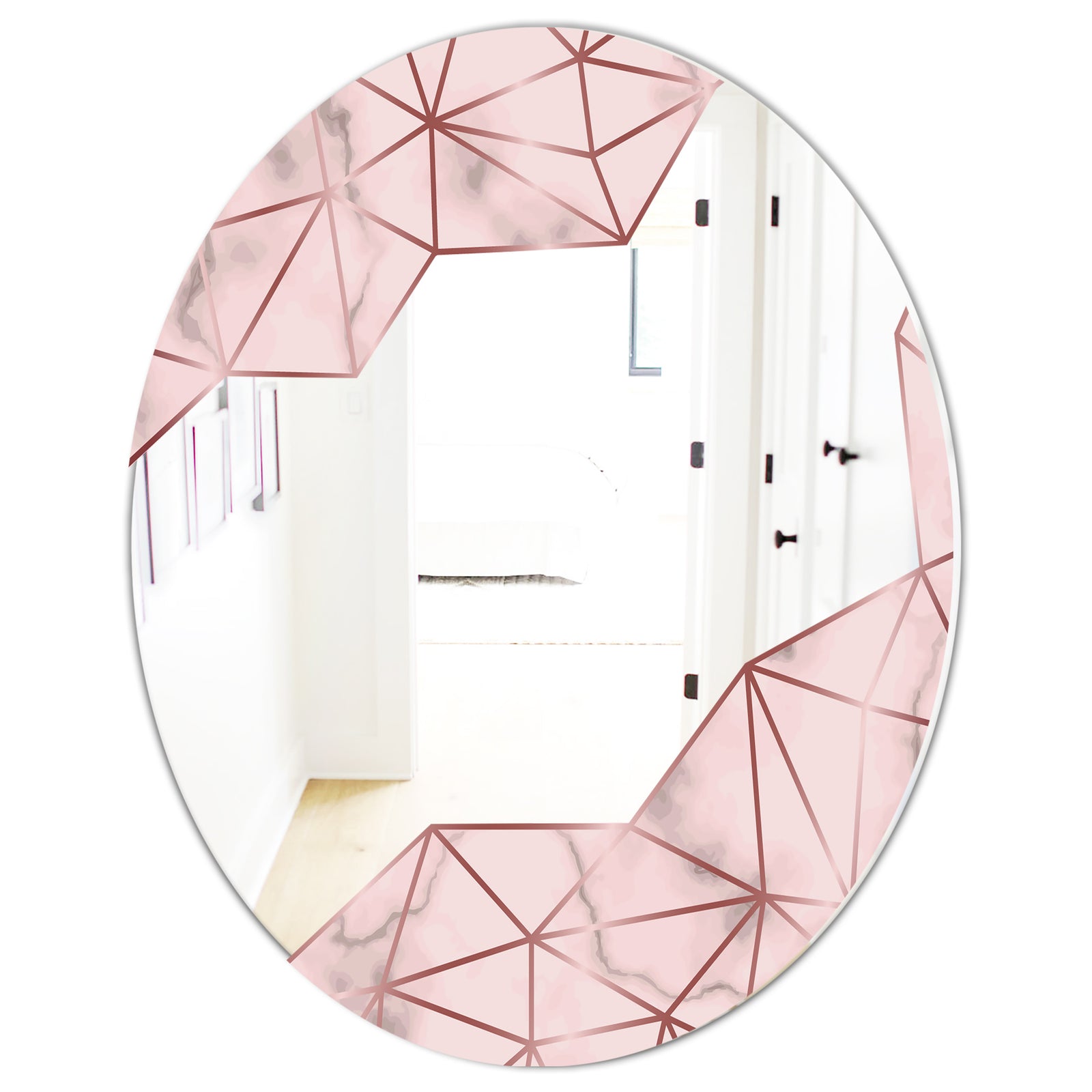 Capital Gold Sleek 12 - Glam Mirror - Oval or Round Wall Mirror